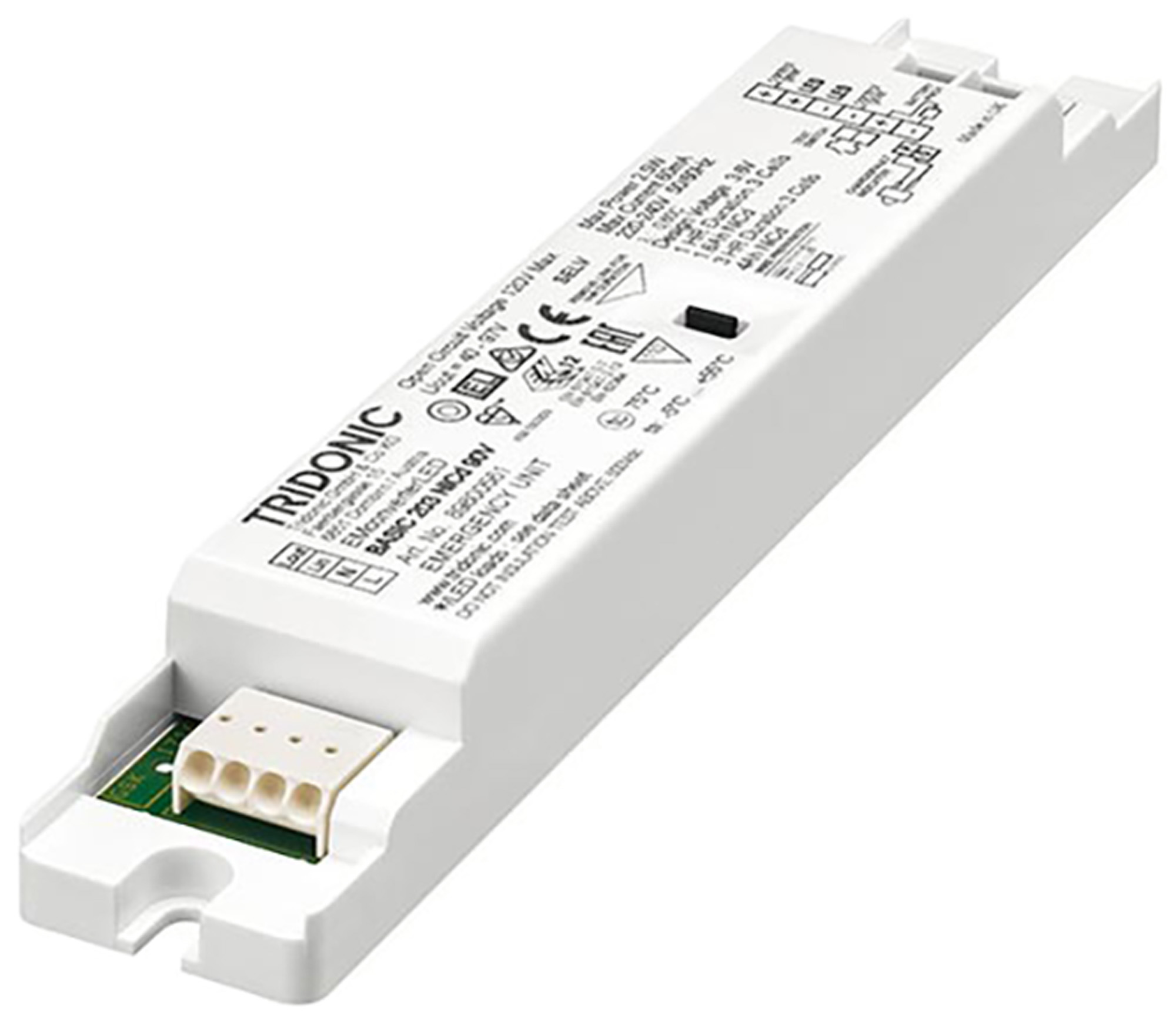 89800558  Tridonic,EM converter LED BASIC 202 NiCd/NiMH 50V Made in UK, 5yrs Warranty